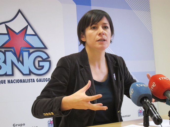La líder del BNG, Ana Pontón, en rueda de prensa