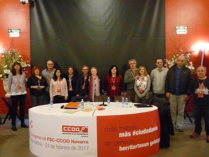 La Ejecutiva de la FSC de CCOO de Navarra.