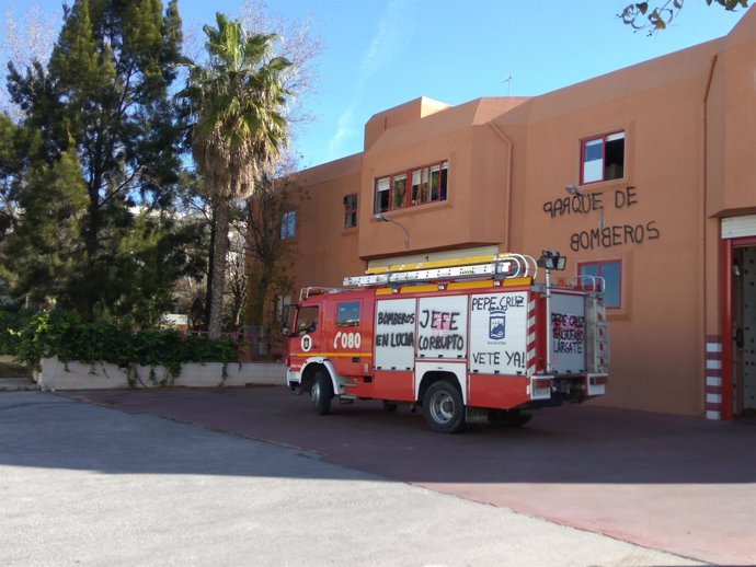 Protesta bomberos Málaga 