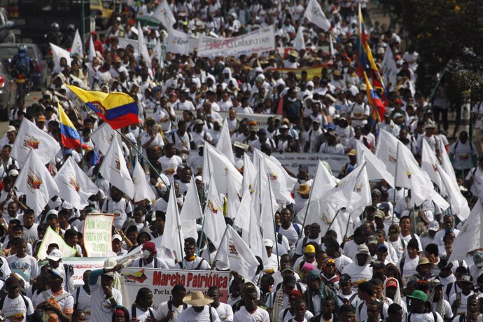 Marcha por la paz en Colombia