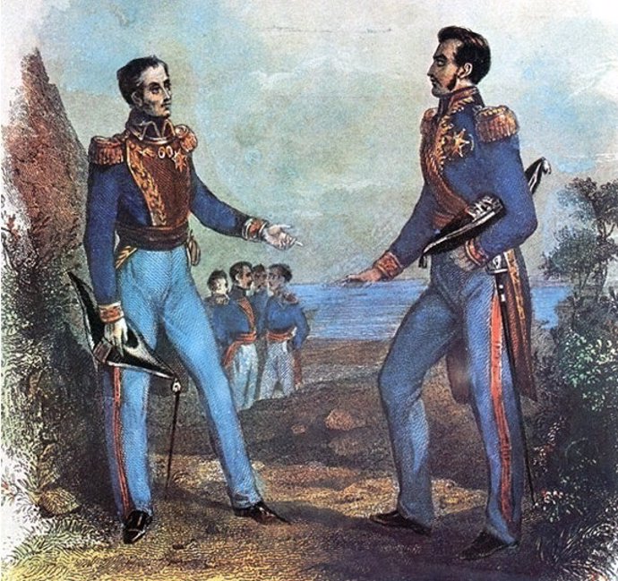 José de San Martín y Simón Bolívar