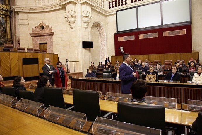 El presidente del Parlamento de Andalucía, Juan Pablo Durán, en jornada abierta