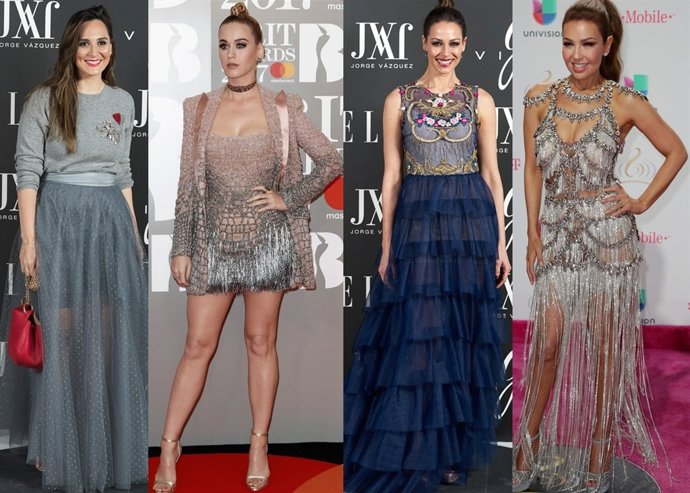 Tamara Falcó, Katy Perry, Evan González y Thalia , las mejor vestidas