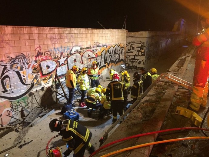 Imagen del accidente en la A-5