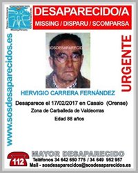 Reanudan la búsqueda del octogenario desaparecido desde el jueves en Carballeda de Valdeorras (Ourense)