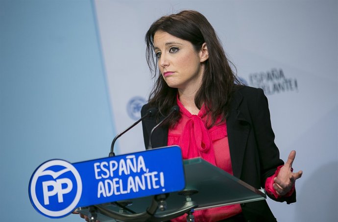 Andrea Levy en una compareixença davant els mitjans a Gènova