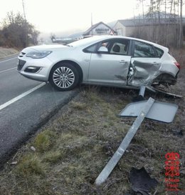 Accidente de tráfico en Burgui