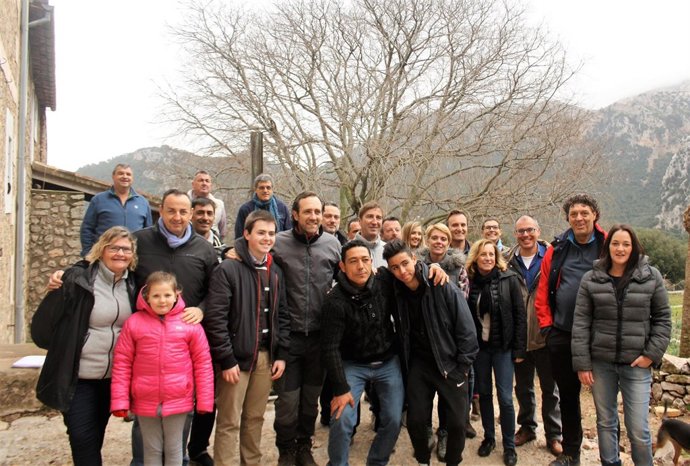 Bauzá con afiliados en Escorca