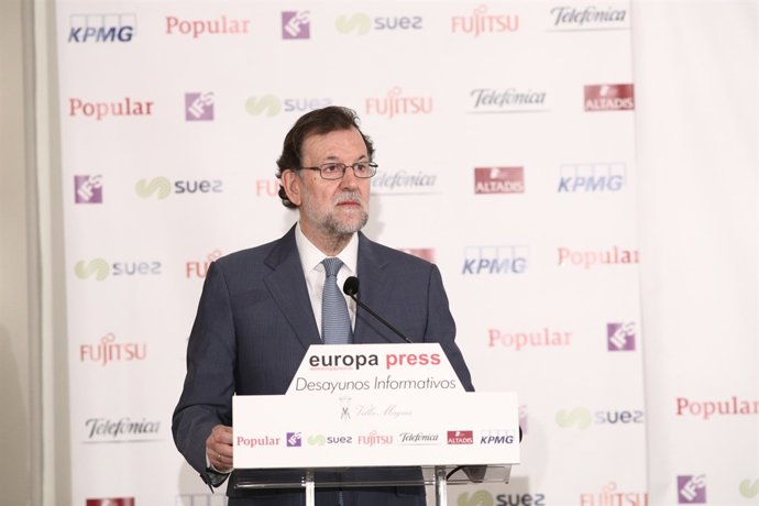 Mariano Rajoy en els Esmorzars d'Europa  Press