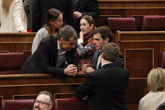 Toni Cantó y Albert Rivera en el Congreso