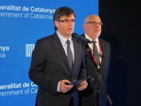 MWC.- Carles Puigdemont insta al Gobierno a tomar nota del mensaje del Rey sobre la colaboración