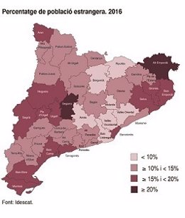 Població a Catalunya el 2015