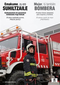 Ayuntamiento de San Sebastián pone en marcha una campaña para animar a las mujeres a presentarse a la OPE de Bomberos 