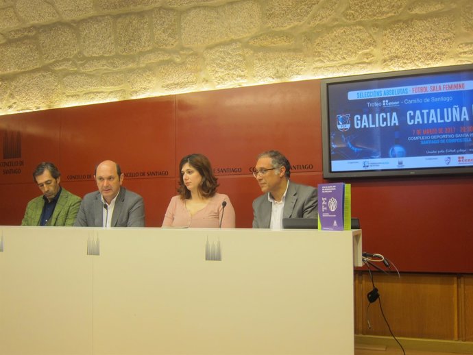Presentación del partido de futbol sala femenino Galicia - Cataluña