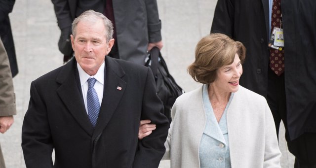 George W. Bush y su mujer, Laura