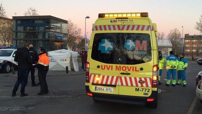 Ambulancia en suceso de Getafe