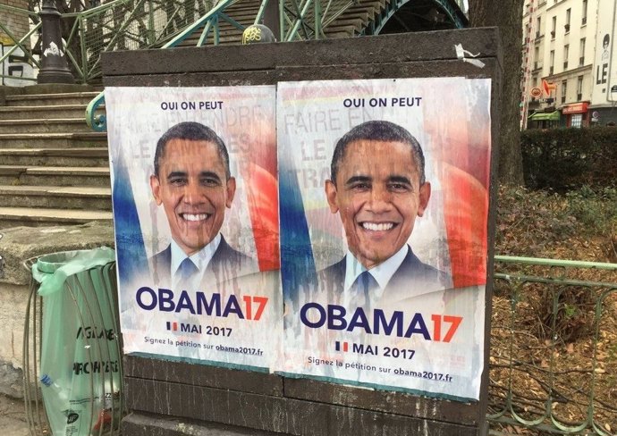 Cartel de campaña de Obama para la Presidencia de Francia