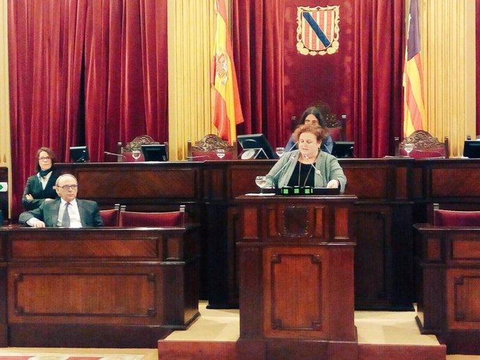 Ruth Mateu en el pleno del parlament