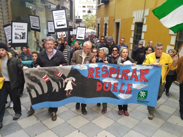 Manifestación por las calles de Algeciras (Cádiz)