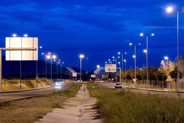 Farolas encendidas 