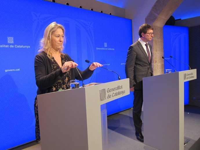  La Portaveu Del Govern N.Munté I El Conseller De Justícia C.Mundó.