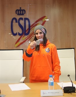 Queralt Castellet en la sede del Consejo Superior de Deportes (CSD)