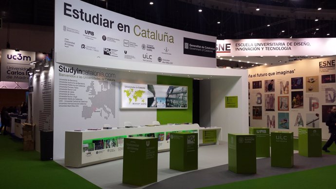 Estand del Consell Interuniversitari de Catalunya en Aula Madrid