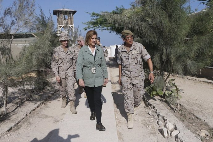 Cospedal visita a las tropas españolas en Somalia