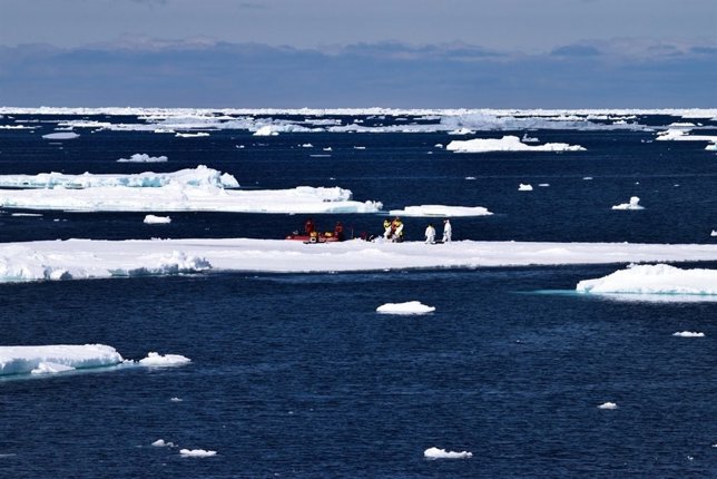 Hielo marino en la Antártida