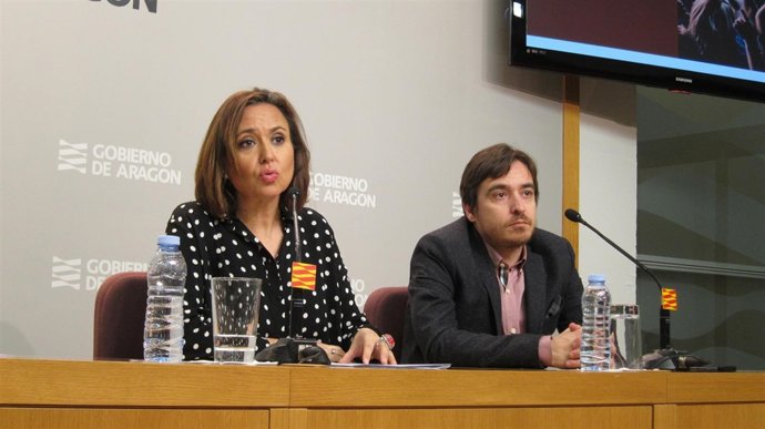 Mayte Pérez y Nacho Escuín, responsables de Cultura de Aragón
