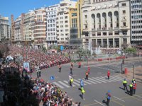 Cruz Roja atiende a nueve personas, seis por lipotimias, en la 'mascletà' de este miércoles