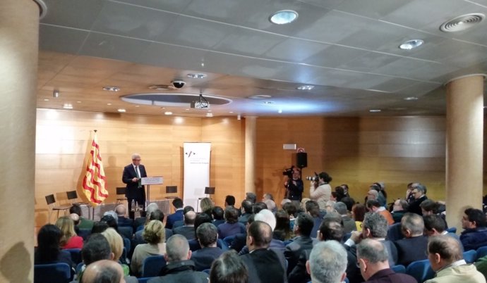 Josep Fèlix Ballesteros, durante la conferencia