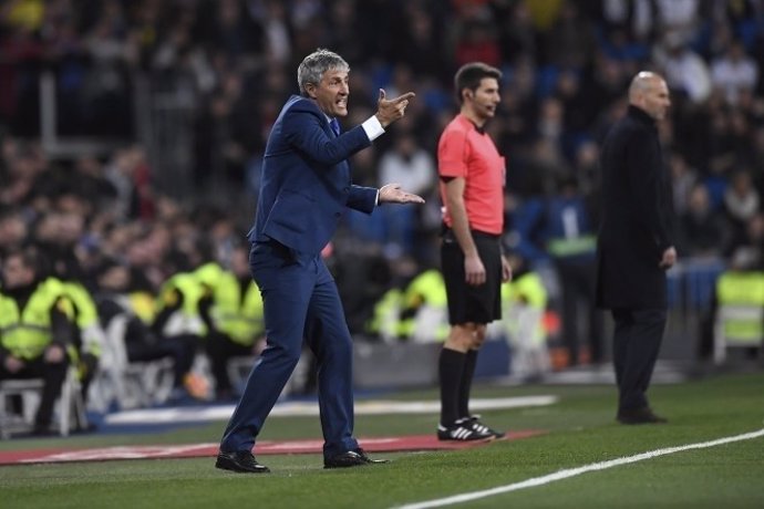 El técnico de la UD Las Palmas, Quique Setién