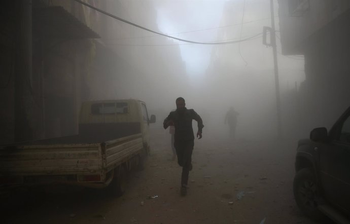 Bombardeo en Douma, Damasco