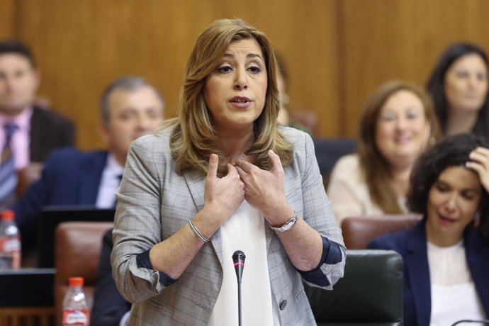 Susana Díaz responde a los portavoces de la oposición en el Parlamento andaluz