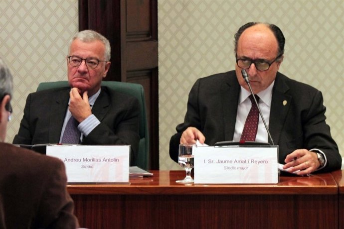 El síndic A.Morillas i el síndic major J.Amat
