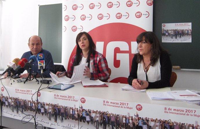 Alastuey, Antoñanzas y Huerta han presentado hoy el informe de UGT