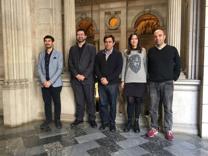 Sergi Campillo, Carlos Sánchez, Gerardo Pisarello, Núria Parlon i Joan Berlanga