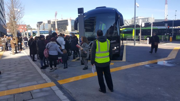 Estación provisional de autobuses en Bilbao