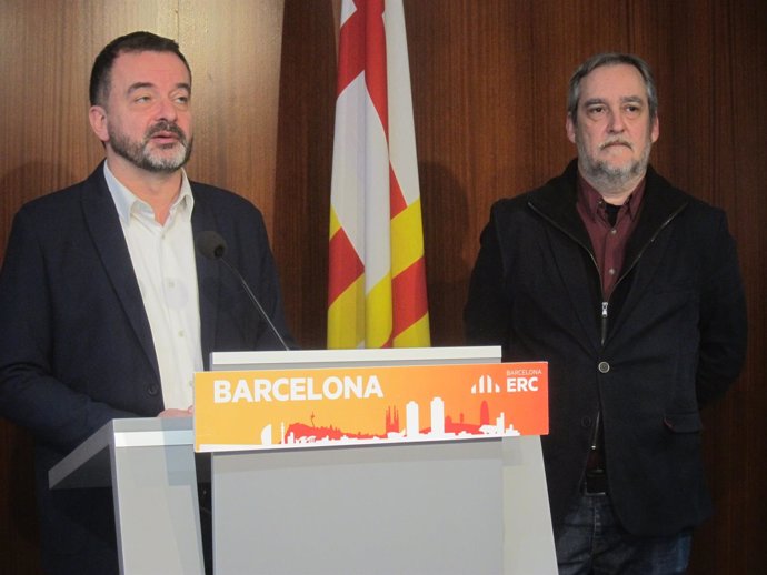 Los concejales de ERC en Barcelona Alfred Bosch y Jordi Coronas