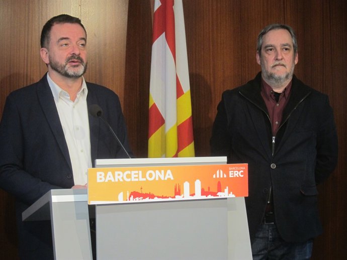 Els regidors d'ERC a Barcelona Alfred Bosch i Jordi Coronas