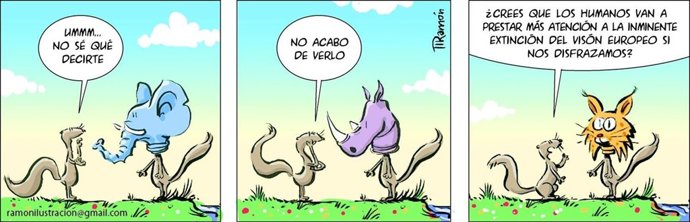 Viñeta sobre el visón europeo