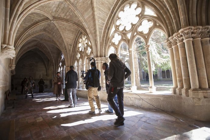 Rodaje de la serie 'Conquistadores' en el Monasterio de Veruela