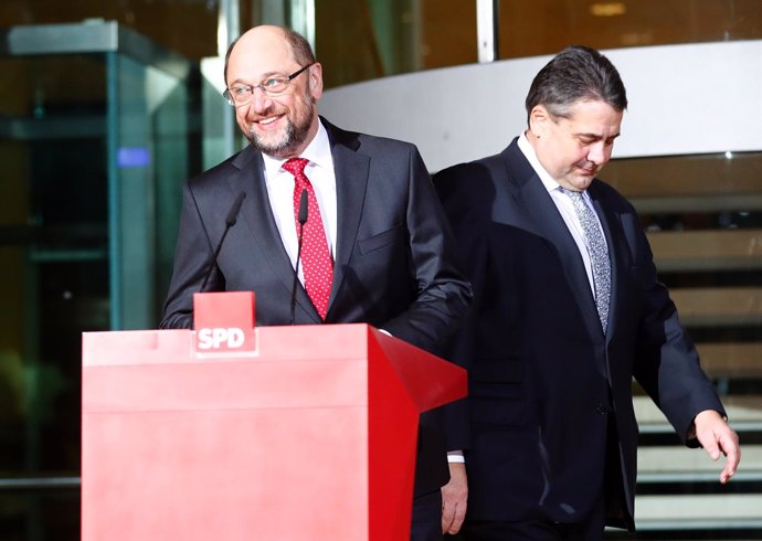 Martin Schulz y Sigmar Gabriel