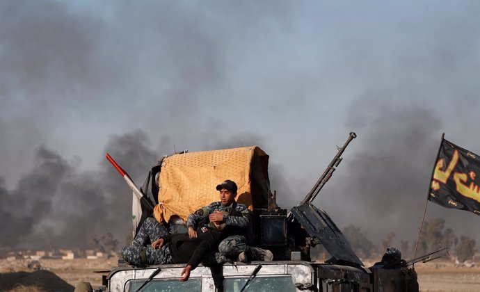 Fuerzas  especiales iraquíes en Mosul