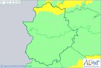El norte de la provincia de Cáceres, en aviso amarillo este viernes por viento y nieve