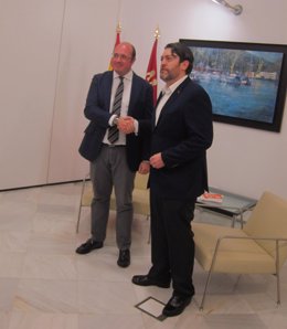 Reunión Pedro Antonio Sánchez y Miguel Sánchez en Palacio Aguirre