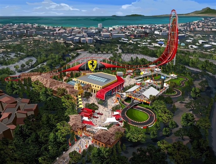 Imatge virtual del futur parc temàtic Ferrari Land Port Aventura