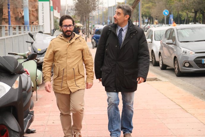 Los diputados de Podemos Andalucía David Moscoso y Juan Ignacio Moreno Yagüe