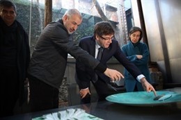Visita del pte.C.Puigdemont a l'estudi RCR